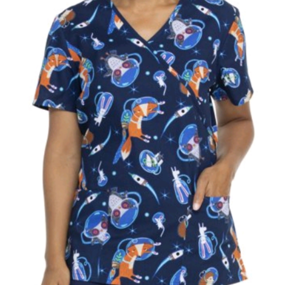 *NWT* Cosmic Critters Scrub Top